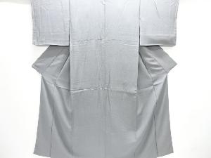 花模様織り出し一つ紋色無地着物